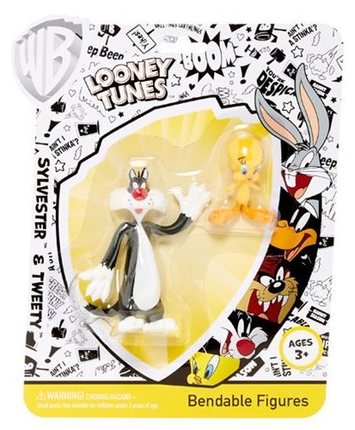 Future Figures - Looney Tunes Tweety Bird and Sylvester Bendable Figures